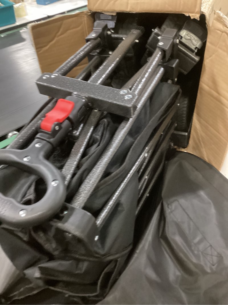 Condition photo showing Good Condition for ((Similar))57\" L Large Collapsible Foldable Wagon with Tailgate & Brake, 500LBS Heavy Duty Beach Wagons with All-Terrain Big Wheels, 300L Folding Utility Cart for Sand Garden Shopping Groceries Sports (Black)