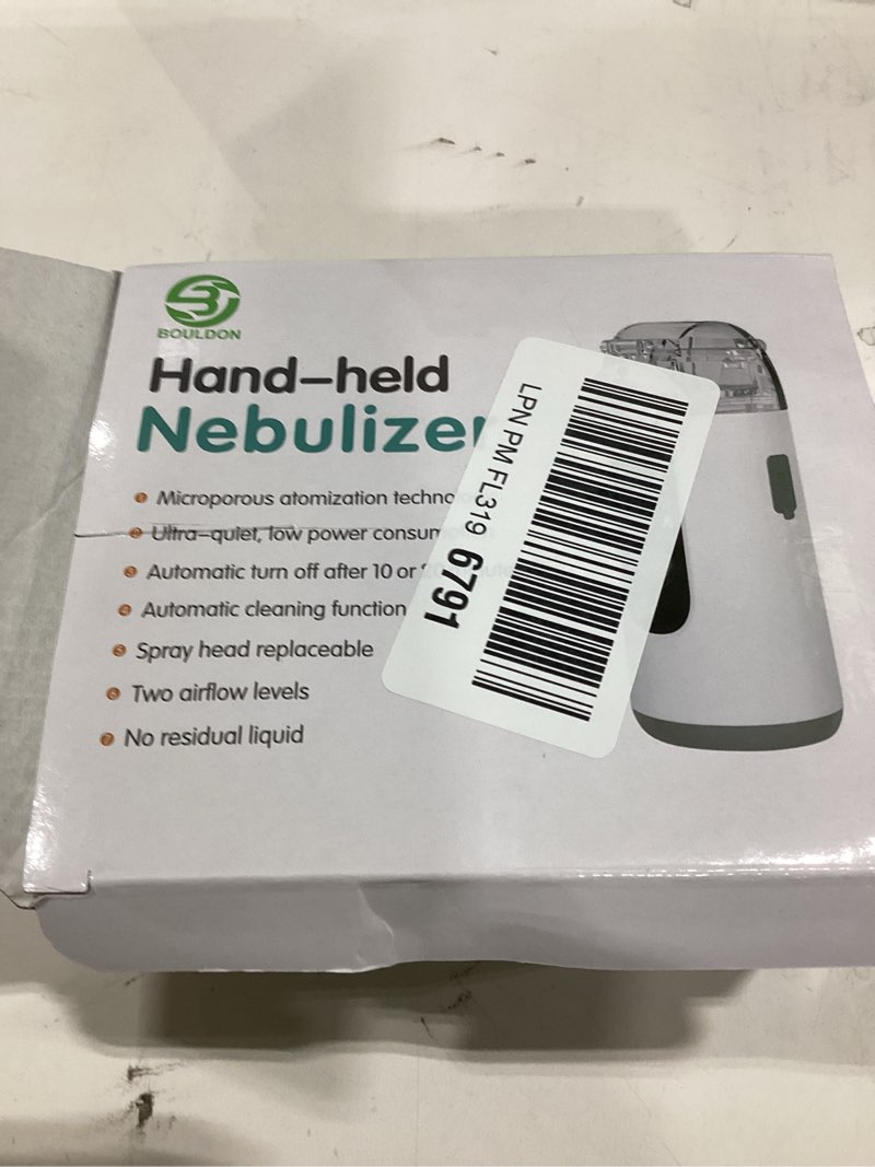 hand-held nebulizer for respiratory system, portable nebulizer with self-clean mode, rechargeable nebulizer for home office travel black