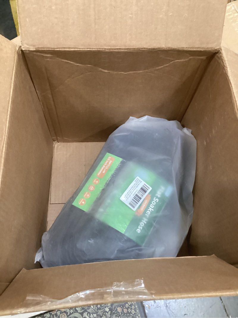 Condition photo showing As Is for hlinker 2026 flat soaker hose 200 ft (50ft 4packs) with stake for garden, linkable drip hose diy automates garden irrigation system saving 90% water, dual-layer leak-free design water hose with holes 200ft (50'x4)