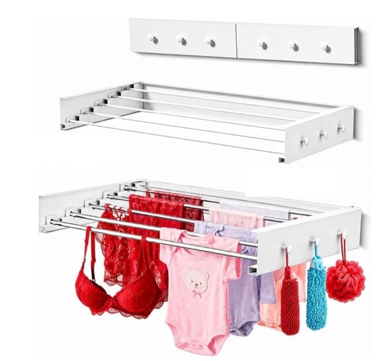 wall mounted clothes drying rack
