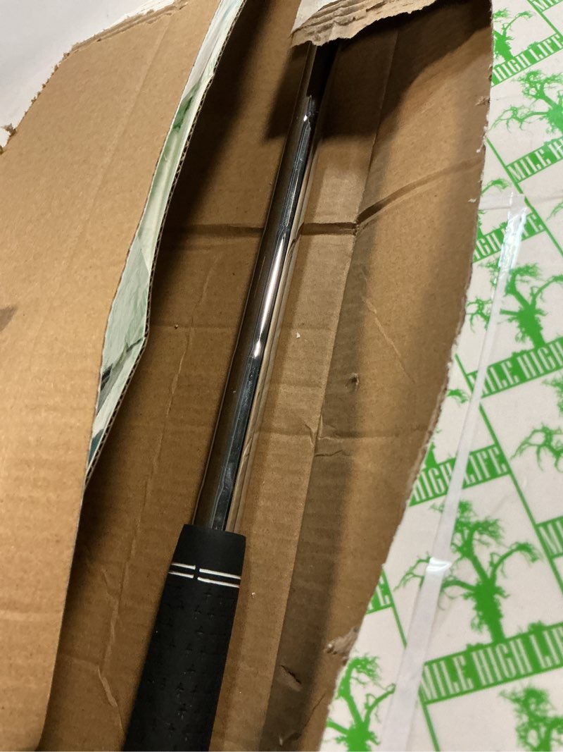 Condition photo showing As Is for mile high life men’s right handed golf putter | innovative design w/premium grip & enhanced aim line for alignment | optimized value putter alternative to major brands anti-slip rubber grip
