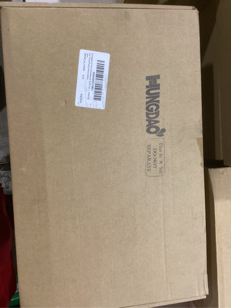 Condition photo showing New/Like New for Hungdao 4ft Christmas Golf Cart Decoration Kit Christmas Inflatable Elf Duck PVC Blow Ups Elf Duck Fan Flag Tinsel Garlands Tinsel Streamers Reusable Outdoor Pool Floats Decoration for Parade Yard Christmas Duck