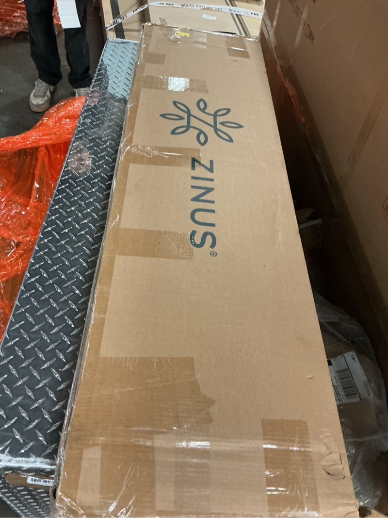 Condition photo showing New/Like New for Zinus Leah Bamboo Platform Bed Frame with Headboard, No Box Spring Needed, Wood Slat Support, Easy Assembly, Full