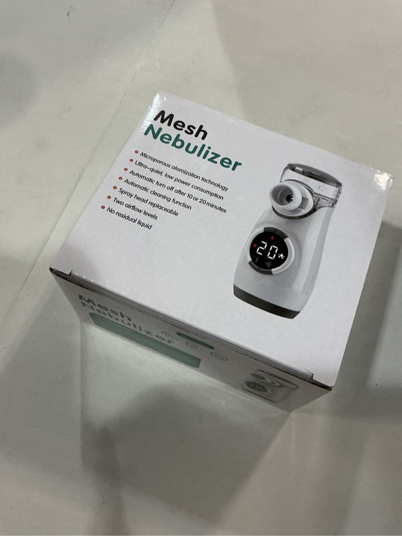 Condition photo showing New/Like New for mesh nebulizer travel and home use