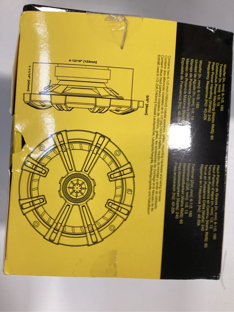 Condition photo showing New/Like New for KICKER DSC650 6.5-Inch (160-165mm) Coaxial Speakers, 4-Ohm (Pair)