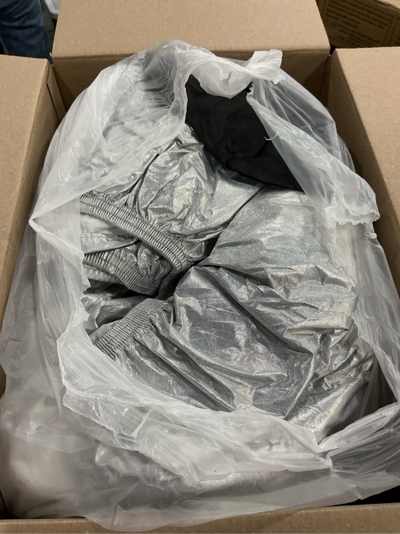 Condition photo showing As Is for ezyshade 10-layer car cover waterproof all weather - see vehicle size-chart - car covers for automobiles & car snow cover - full exterior covers - winter rain sun suv sedan. size a4 (see sizechart) reflective a4 - see vehicle size chart