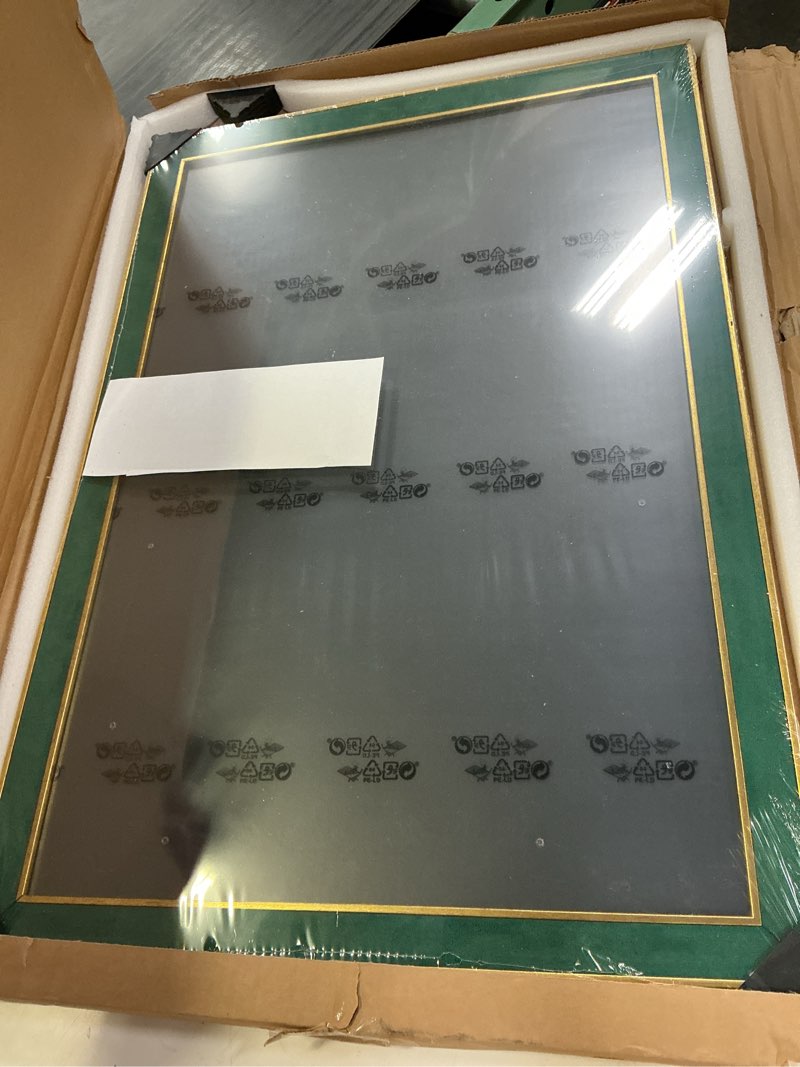 Condition photo showing New/Like New for suede 16x24 frame - single frame, christmas christmas elegant green 16 x 24 poster frame, 16x24 picture frame for artwork puzzles photos and movie posters green 16" x 24"