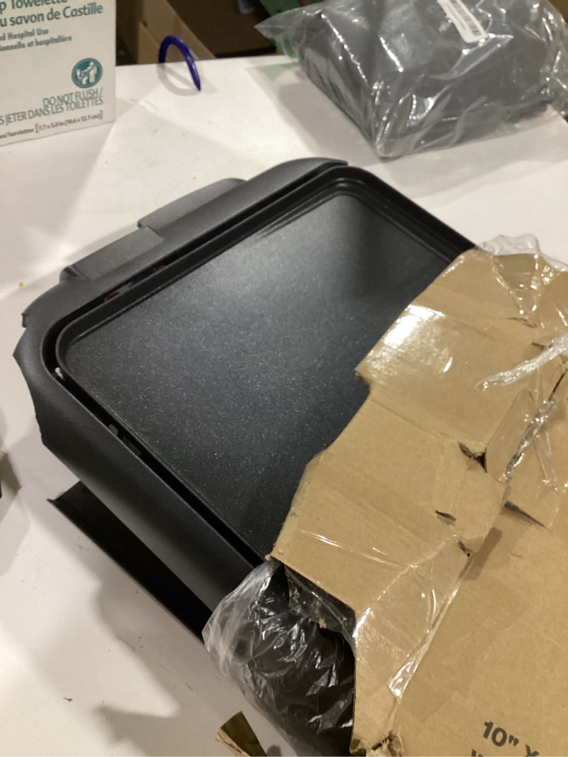 Condition photo showing Good Condition for bella electric griddle with warming tray - smokeless indoor grill, nonstick surface, adjustable temperature & cool-touch handles, 10" x 18", copper/black, pfoa & ptfe free 10 x 18"
