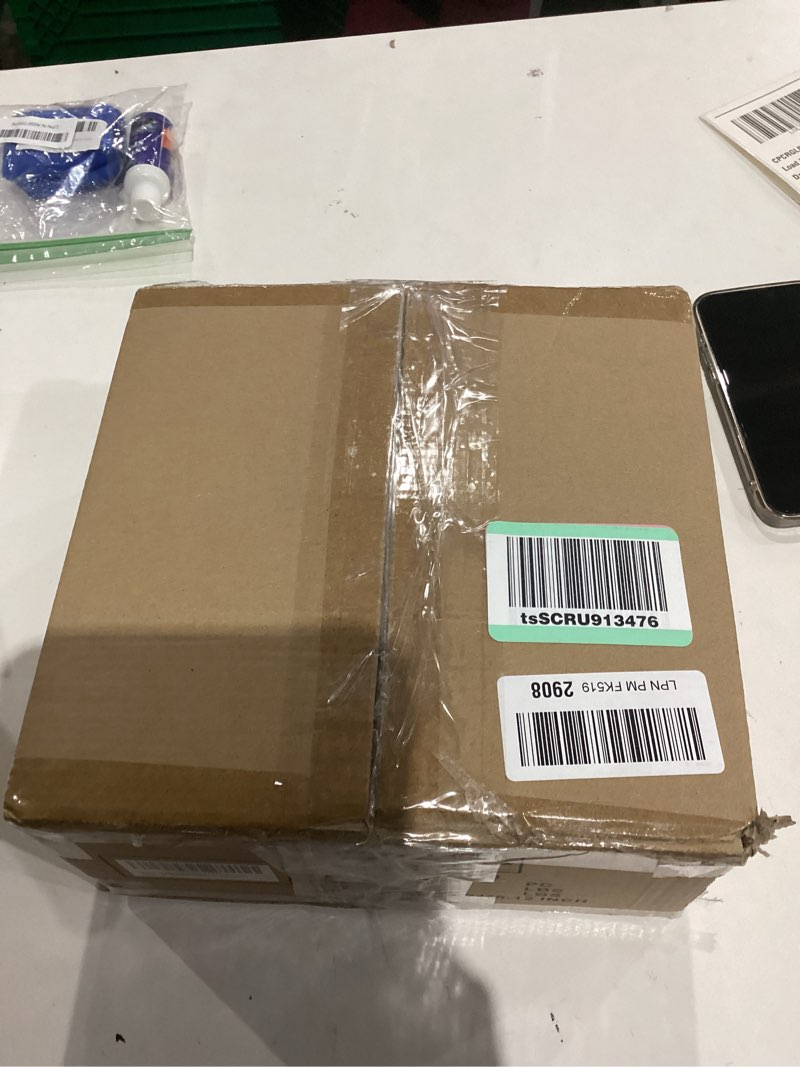 Condition photo showing As Is for Hamilyeah 16 inch LED Flush Mount Ceiling Light, 24W Kitchen Lighting Fixture Ceiling Mount with Fabric Shade, Dimmable Drum Ceiling Lighting Fixture 5CCT for Bedroom, Bathroom, Living Room, Kitchen Beige-16INCH-5CCT