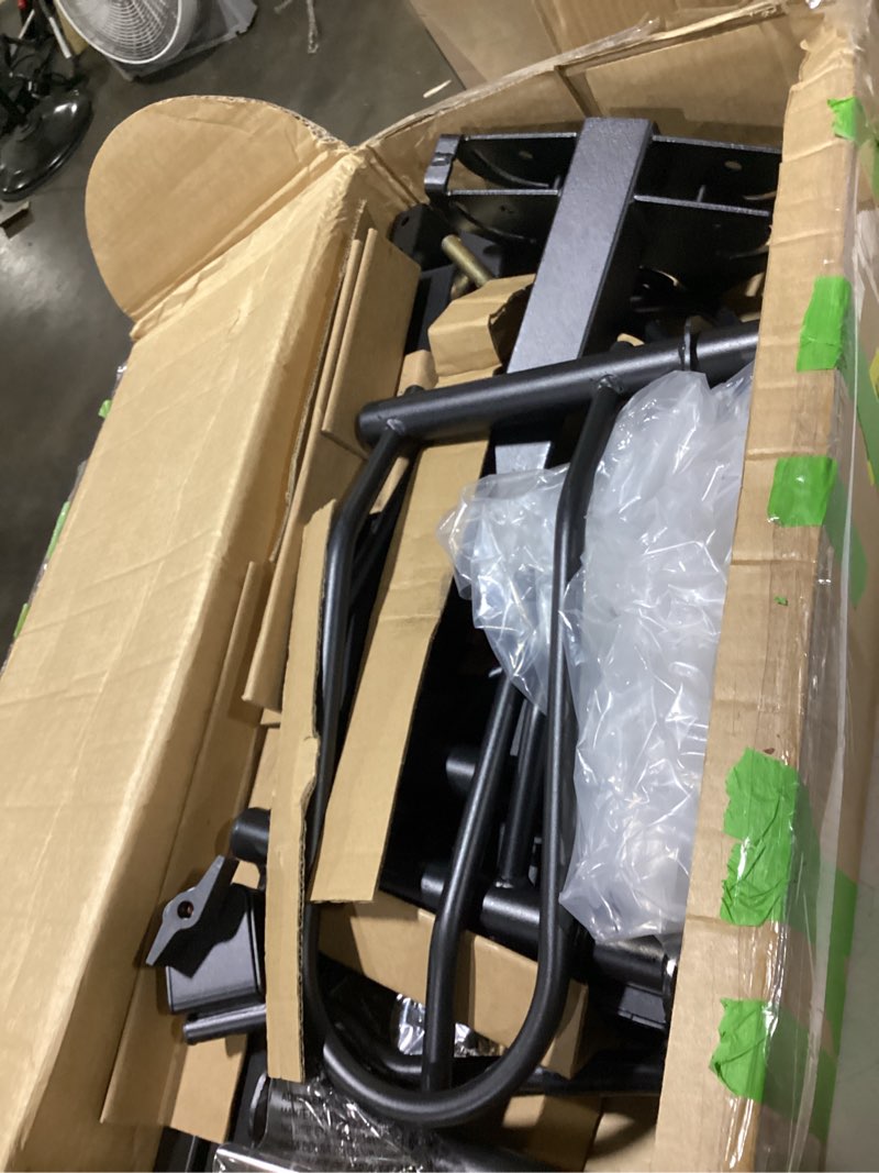 Condition photo showing Good Condition for young bike rack hitch for car - 200lb 2-bike rack hitch mount platform style hitch bike rack?smart tilting & easy fold for car suv with 2 inch receiver?bike carrier fits up to 5-inch fat tire 2-bike rack 200 lbs platform style