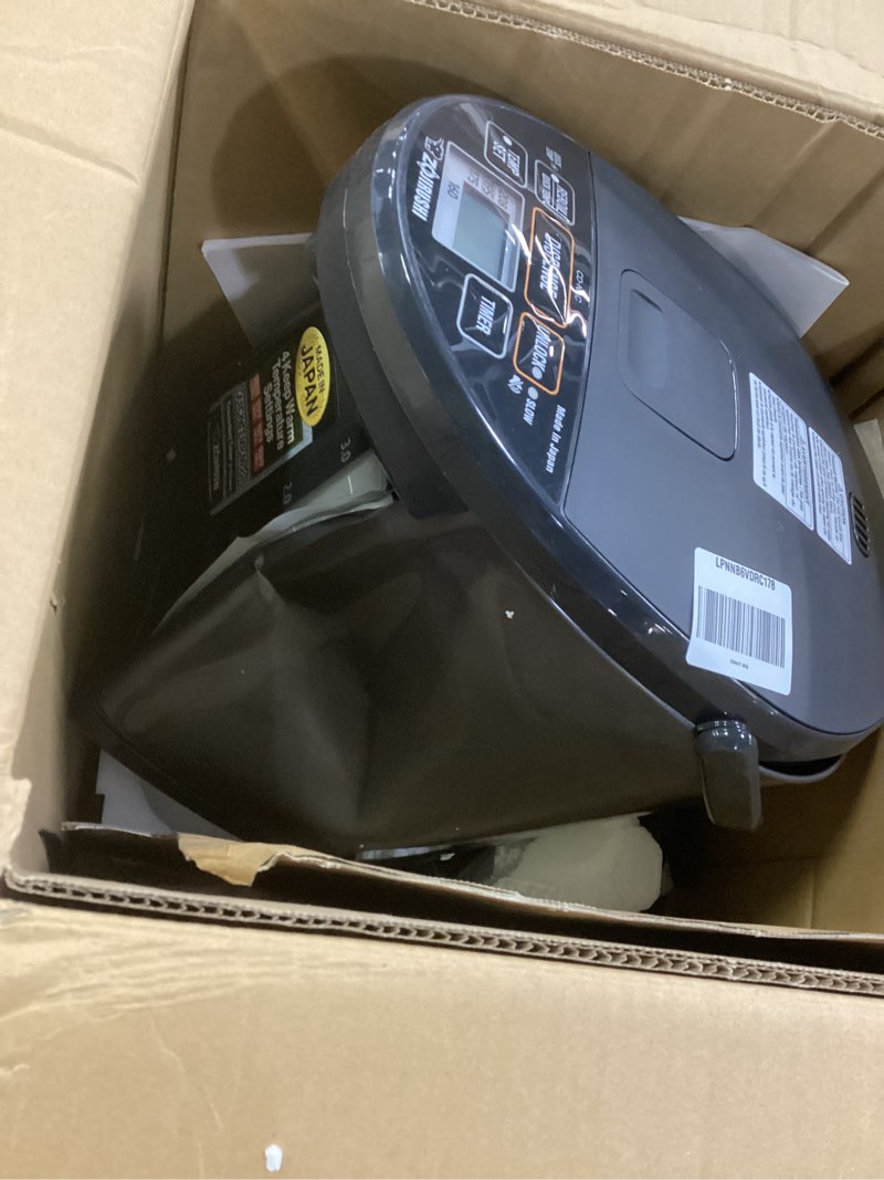 Condition photo showing As Is for zojirushi cd-nac40bm micom water boiler and warmer (4-liter, metallic black) 4.2 quarts boiler metallic black