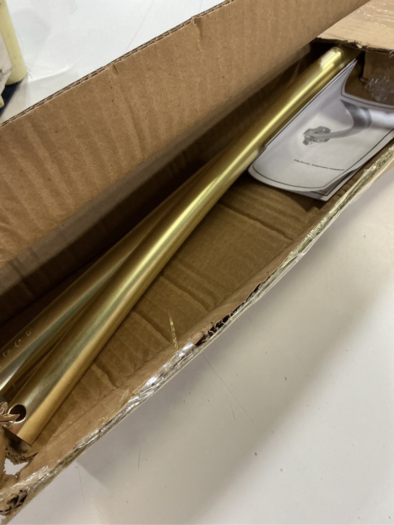 Condition photo showing Good Condition for curved shower curtain rod, tenovel round 42-73 inches shower rods for bathroom adjustable, rounded bowed stainless steel shower rods customized for for bathtub, stall, gold, need to drill
