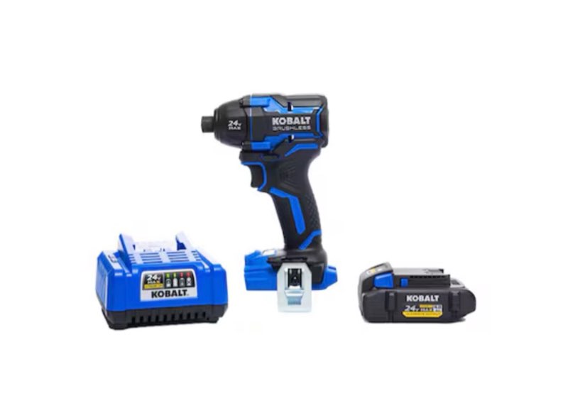 kobalt xtr 24-volt 1/4-in brushless cordless impact driver (battery included and charger)