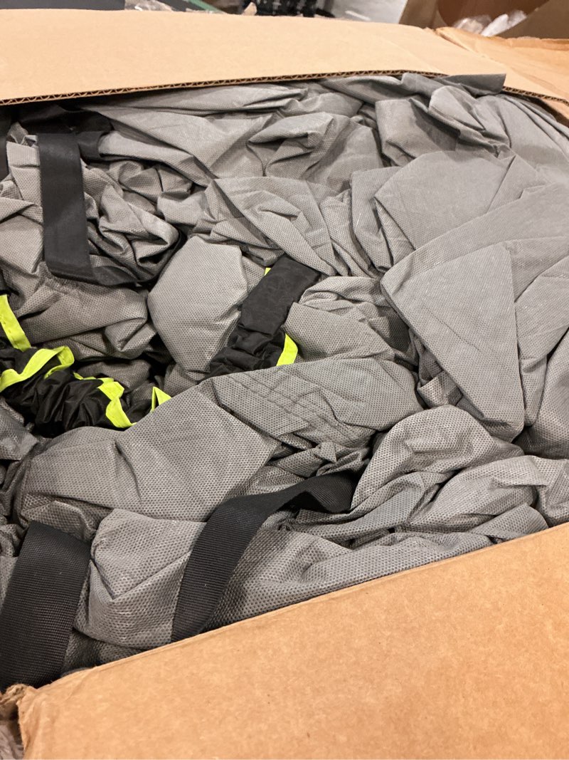 Condition photo showing As Is for umbrauto rv cover fits 30-33ft travel trailer: lightweight, waterproof camper cover for toy hauler, winter campsite, with gutter covers, tongne jack covers, windproof straps