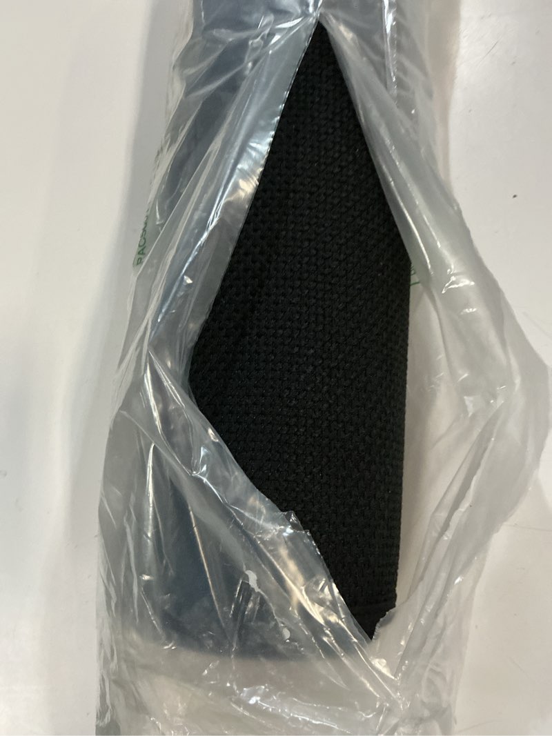 Condition photo showing As Is for ydkgl kitchen mats for floor, super absorbent kitchen rugs non slip washable, soft imitation linen braided kitchen runner rug, standing mat sink mat, easy to clean, black 17x47 a- black 17"x47"