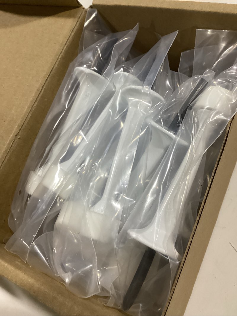 Condition photo showing New/Like New for HOMOTEK 12 Pack Heavy Duty Solid Rigid Door Stop with Soft Rubber Tip, Zinc Die Cast Door Stopper Protect Wall & Door,White 12 Pack White