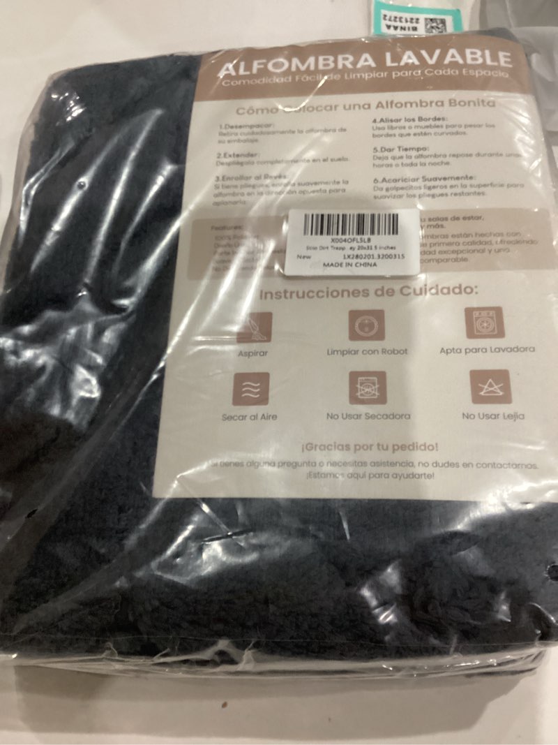 Condition photo showing New/Like New for Stiio Bathroom Rugs, Bath Mats for Bathroom, Extra Soft and Water Absorbent, Non Slip Washable Mat for Floor, Tub and Shower, Front Door Entrance Inside Doormat, 20x30 Inches Dark Grey Dark Grey 1'8" x 2'8" (Rectangular)