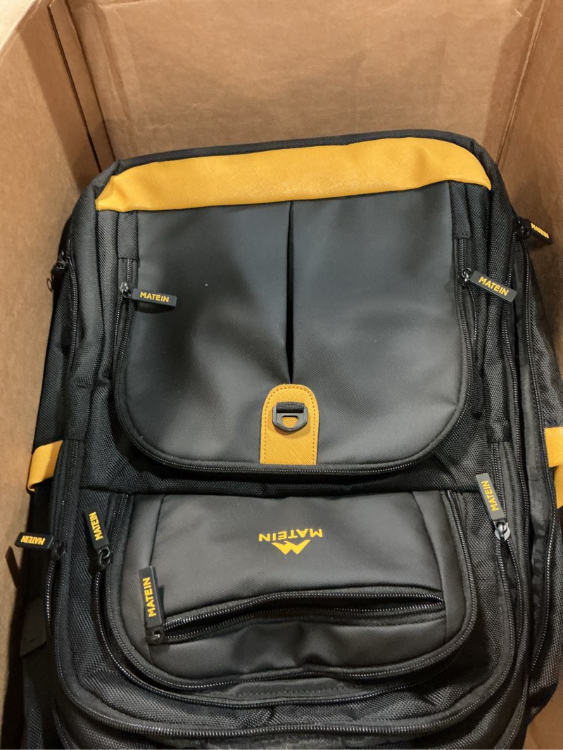 Condition photo showing Good Condition for matein rolling backpack with 4 spinner wheels, 17 inch backpack on wheels with shoulder straps, water resistant rolling computer bag carry on luggage, business travel roller laptop bag for women men black