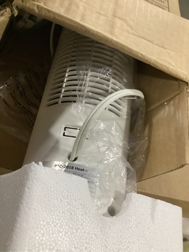 Condition photo showing Good Condition for similar to  pelonis 23” oscillating ceramic tower space heater with remote & thermostat, electric energy efficient floor heater for indoor use large room safe with timer, eco mode, 1500w, white