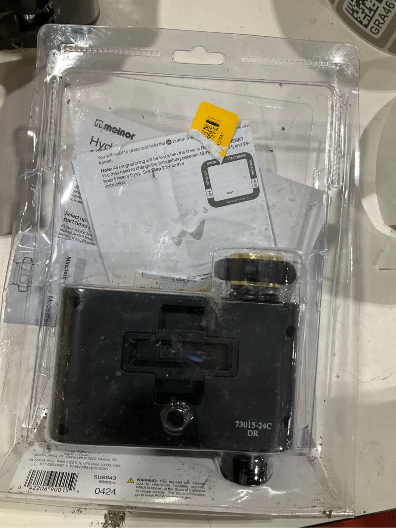 Condition photo showing As Is for melnor 1 output port stationary digital hose end timer