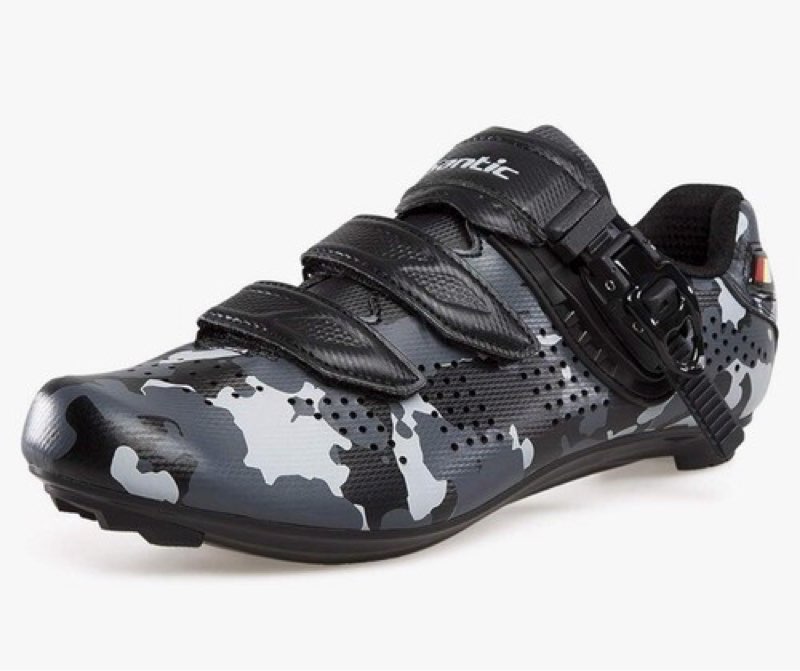 Santic unisex’s Road Bike Cycling Camouflage Shoes Self-lock Riding Shoes Size 8