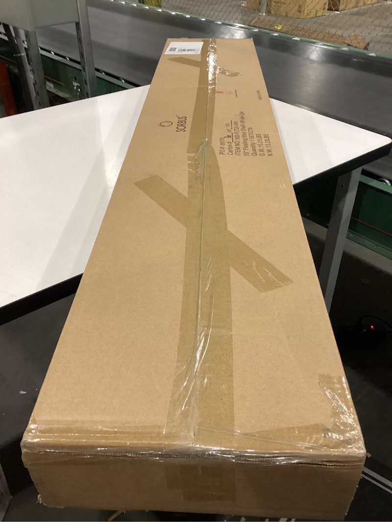 sorbus floating shelves for wall - 55 inch extra-long bathroom shelves, wall decor for bedroom, kitc