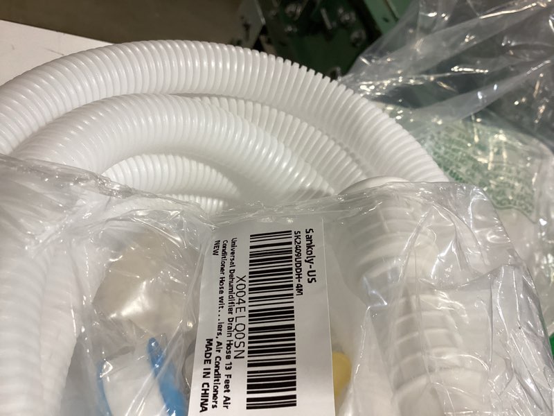 Condition photo showing Good Condition for universal dehumidifier drain hose 13 feet air conditioner hose with cut-table rubber adapter connect
