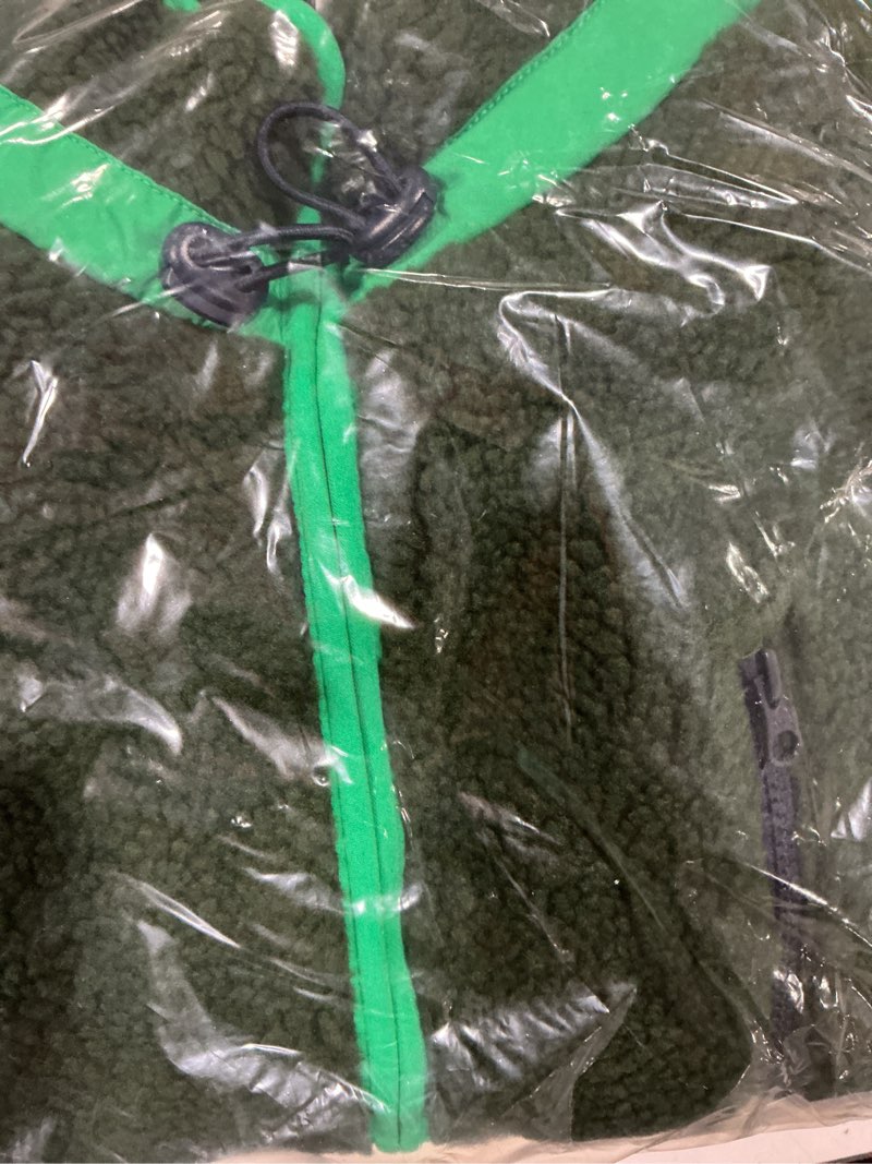 Amazon Essentials Men's Teddy Fleece Full-Zip Jacket, Dark Green, Large