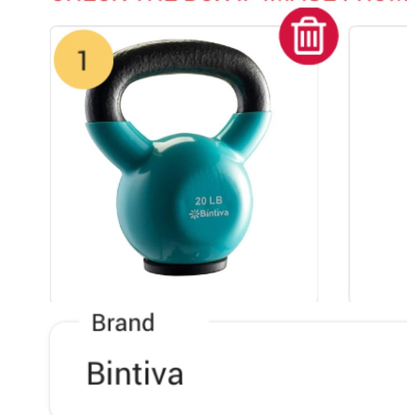 Bintiva Professional Grade  Vinyl Coated  Solid Cast Iron Kettlebells - Blue 20lb