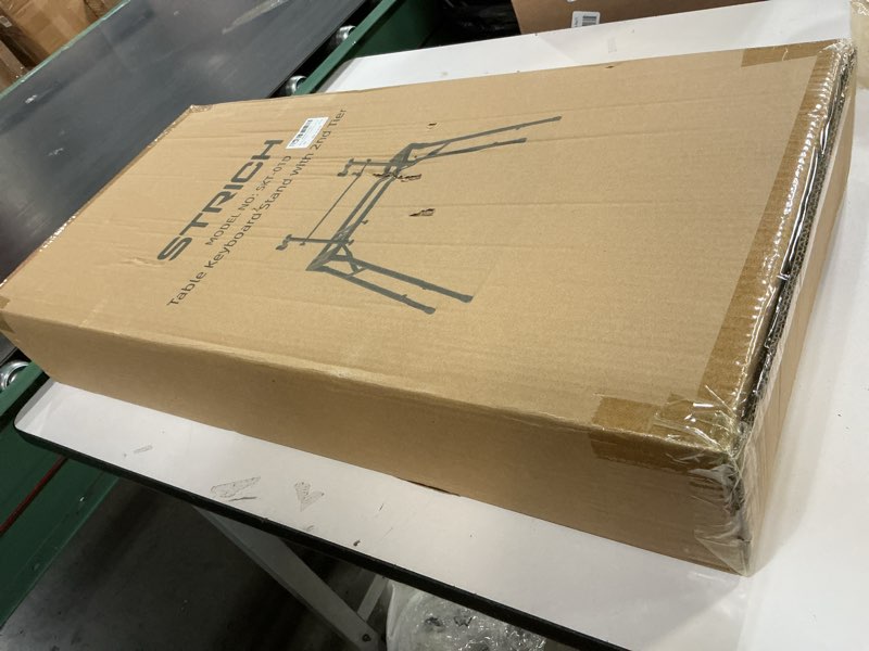 Condition photo showing New/Like New for STRICH Dual Piano Keyboard Stand with 2nd Tier - Adjustable and Portable 2 Tier Music Stand for Synths and Electric Digital Keyboards - Fits 54 61 88 Key Pianos Dual Tier