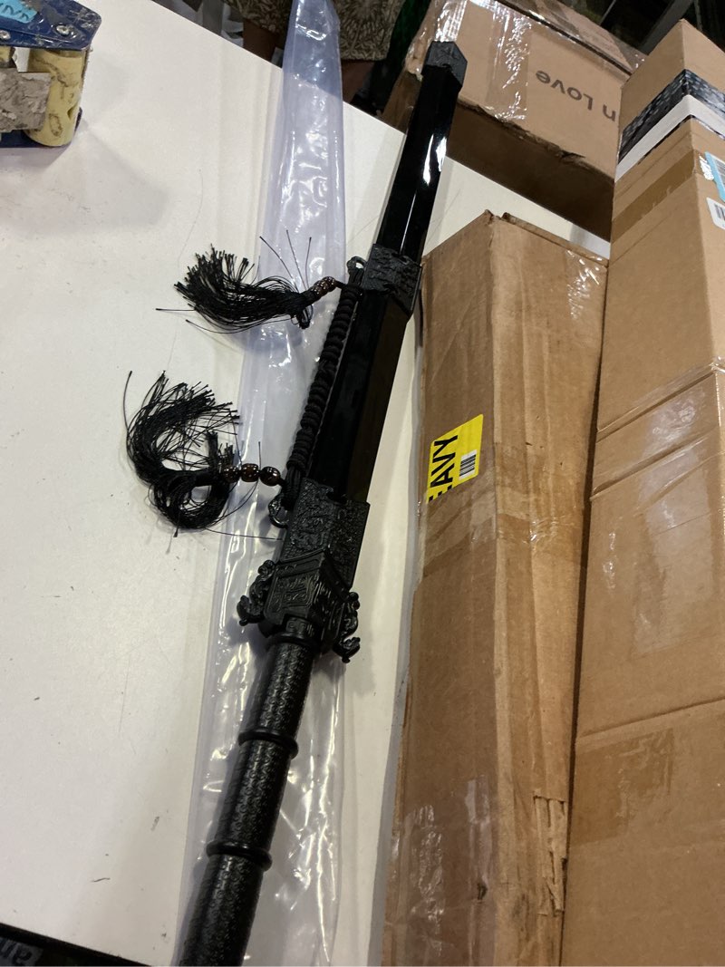 Condition photo showing Good Condition for chinese han sword polypropylene long sword with high toughness training samurai knife training sword(chinese dragon pattern han sword)