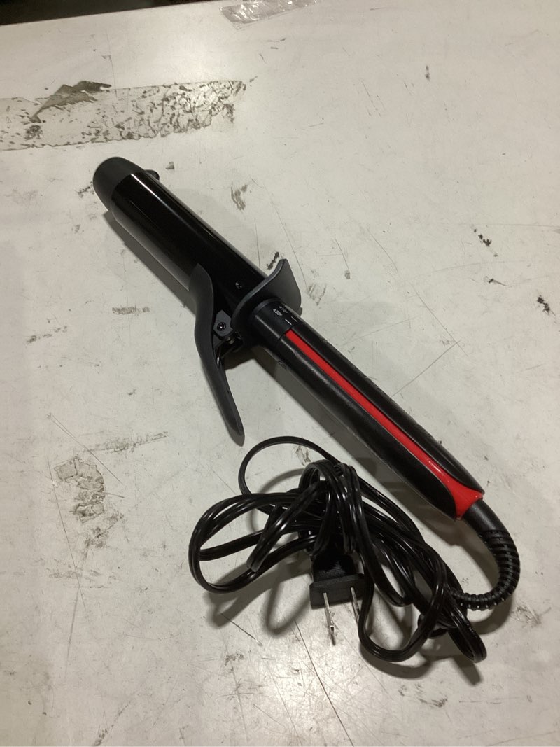 Condition photo showing Good Condition for revlon smoothstay 1-1/2" coconut oil-infused curling iron, black