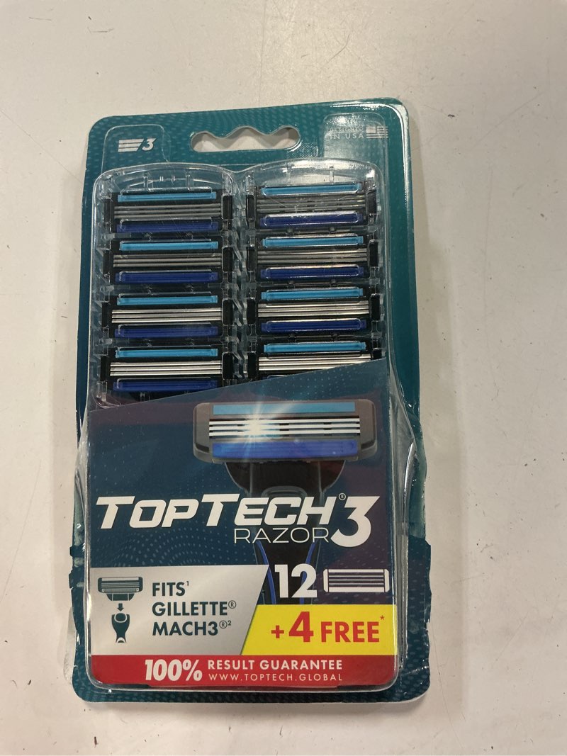 Condition photo showing New/Like New for razor 3 for men - replaceable cartridges for manual shaving razor - 3-blade technology refills - fits gillette mach3 - soft shave sharp blades - cost-effective refill (12 refills) 12 count (pack of 1)