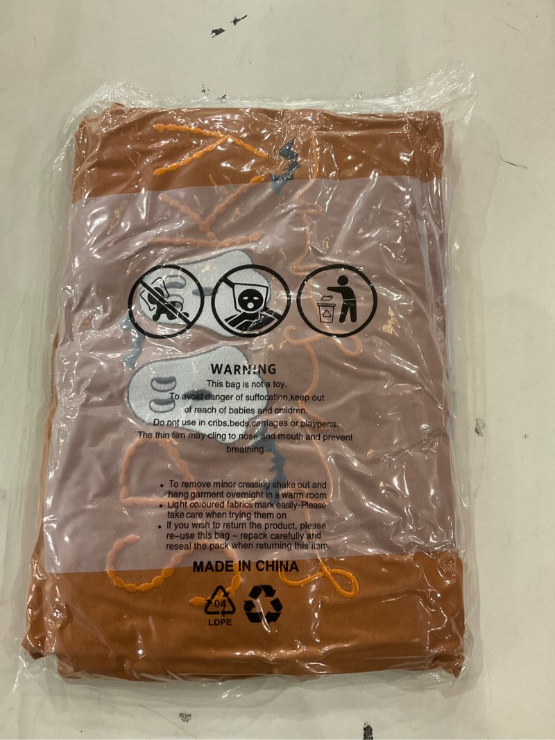 Condition photo showing New/Like New for Spooky Season Sweatshirt Women Embroidered Halloween Sweatshirt Ghost Crewneck Fall Sweater Pullover Top Brown 2XL