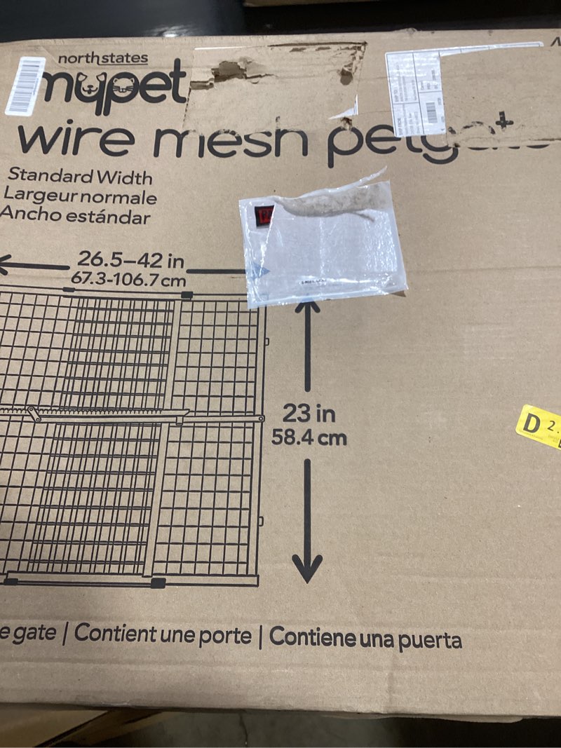 Condition photo showing New/Like New for MyPet Wire Mesh Pet Gate 26.5"-42" Wide, 23" Tall