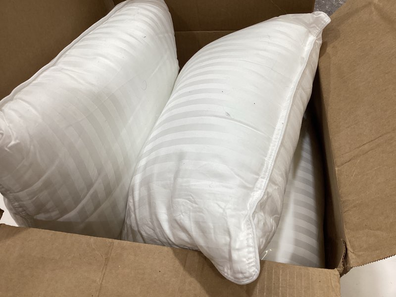 Condition photo showing Good Condition for beckham hotel collection bed pillows king size set of 2 | down alternative pillow for back, stomach or side sleepers king white