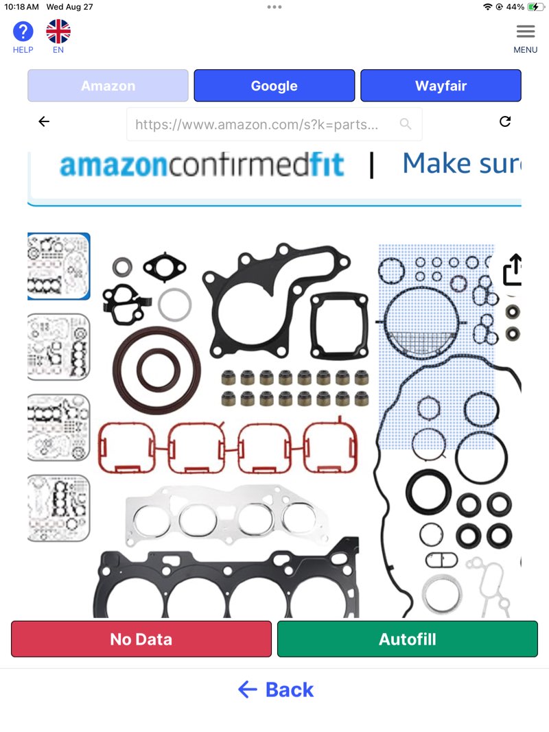 partszen Cylinder Head Gasket Set HS26453PT,