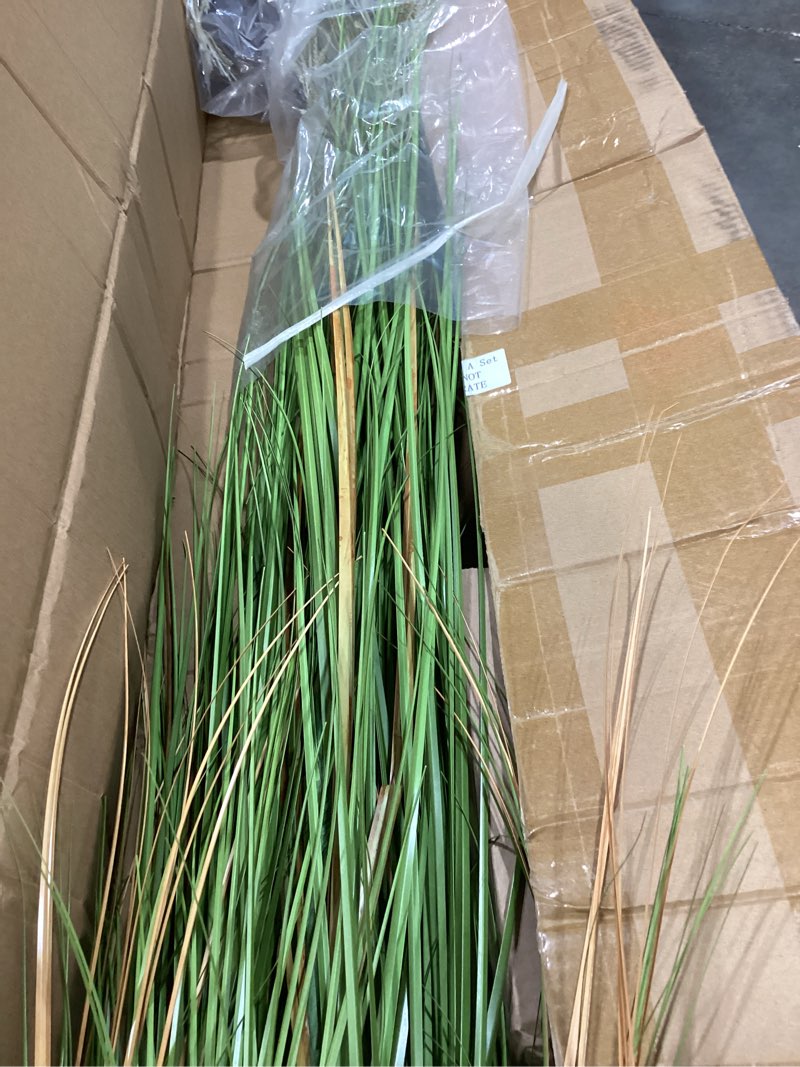 Condition photo showing Good Condition for jexine 4 pcs 5 ft tall artificial grass plant potted artificial greenery floor plants faux pampas grass tall in pot for housewarming gift house garden bathroom lobby outdoor decoration 4 5 ft
