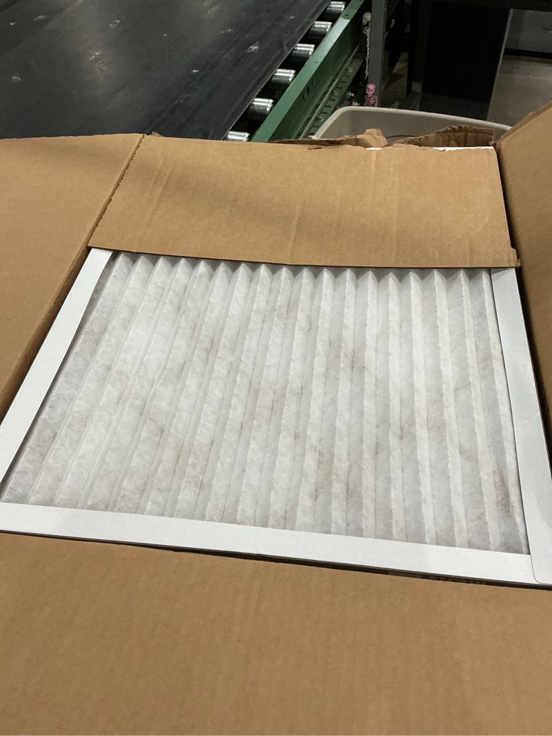 Condition photo showing Good Condition for amazon basics 20x25x1 air filter 6-pack, merv 8 ac furnace filters, removes dust, electrostatic, allergy control (actual size: 19.75" x 24.75" x 0.75") 20x25x1 merv 8