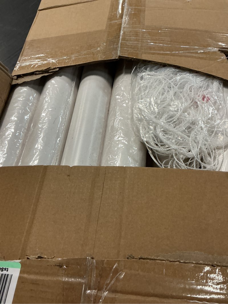 Condition photo showing Good Condition for katarus soccer goal 12x6ft/10x6.5ft/8x6ft/8x5ft/6x4ft outdoor soccer net goals for backyard with weatherproof upvc frame & ground stakes portable pvc soccer goal post for adults & youth training 8ftx6ft