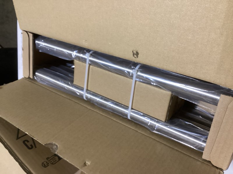 Condition photo showing Good Condition for Modern Brushed Nickel Curtain Rods for Windows 72 to 144 Inches Adjustable Length Heavy Duty 1" Diameter Window Curtain Rod with Solid Metal Finials for Outdoor Farmhouse Bedroom Kitchen Living Room Brushed Nickel 16"-150"|1 Pack