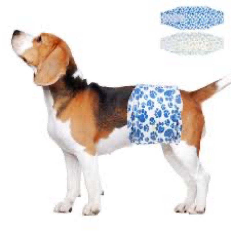 Dono Dog Diapers Male, Disposable Male Dog Wraps with Wetness Indicator, Super Absorbent Puppy Diape