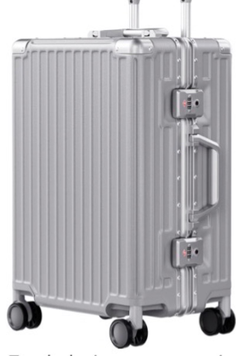 anyzip carry on luggage pc+abs aluminum frame zipperless luggage hard shell suitcase with tsa lock double spinner wheels 20 inch silver