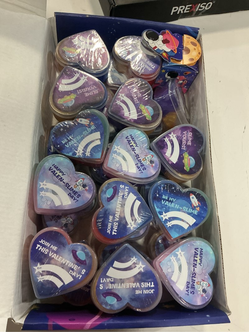 Condition photo showing Good Condition for Valentines Day Gifts for Kids, 28 PCS Galaxy Slime with Greeting Cards, Classroom Exchange Party Favors for School Prize Rewards