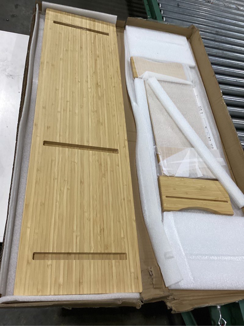 Condition photo showing New/Like New for (Not black) Bamboo Dual Monitor Stand Riser Black, 2-Tier Desk Monitor Riser for 2 Monitors, Supports for PC Computer Monitor, Printer, Heavy TV Riser up to 300 lbs