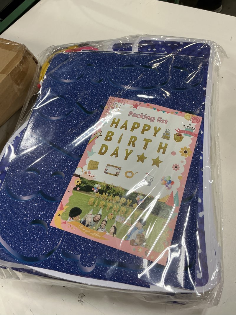 Condition photo showing Good Condition for 18 pcs happy birthday yard sign with 32.8 ft led light, 16” large size happy birthday yard sign with stakes, weatherproof personalized birthday yard signs, outdoor lawn garden party decoration(blue)