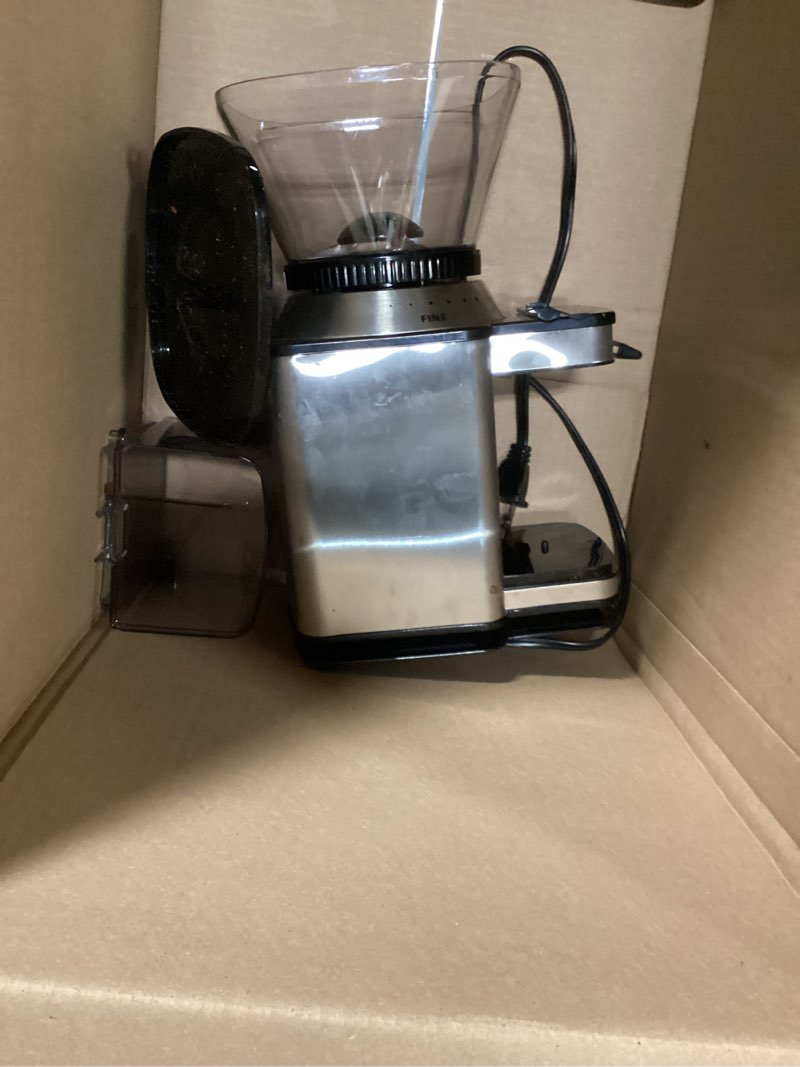 Condition photo showing As Is for Cuisinart Coffee Grinder, Electric One-Touch Automatic Burr Coffee Grinder with 18-Position Grind Selector, Cup Size Selector for 4 – 18 Cups, DBM-8P1, Black Stainless Burr Mill Stainless Steel