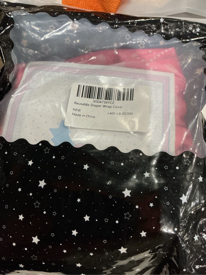 Condition photo showing As Is for littleforbig washable adjustable reusable waterproof cloth adult diaper wrap cover - blushing baby m pink medium
