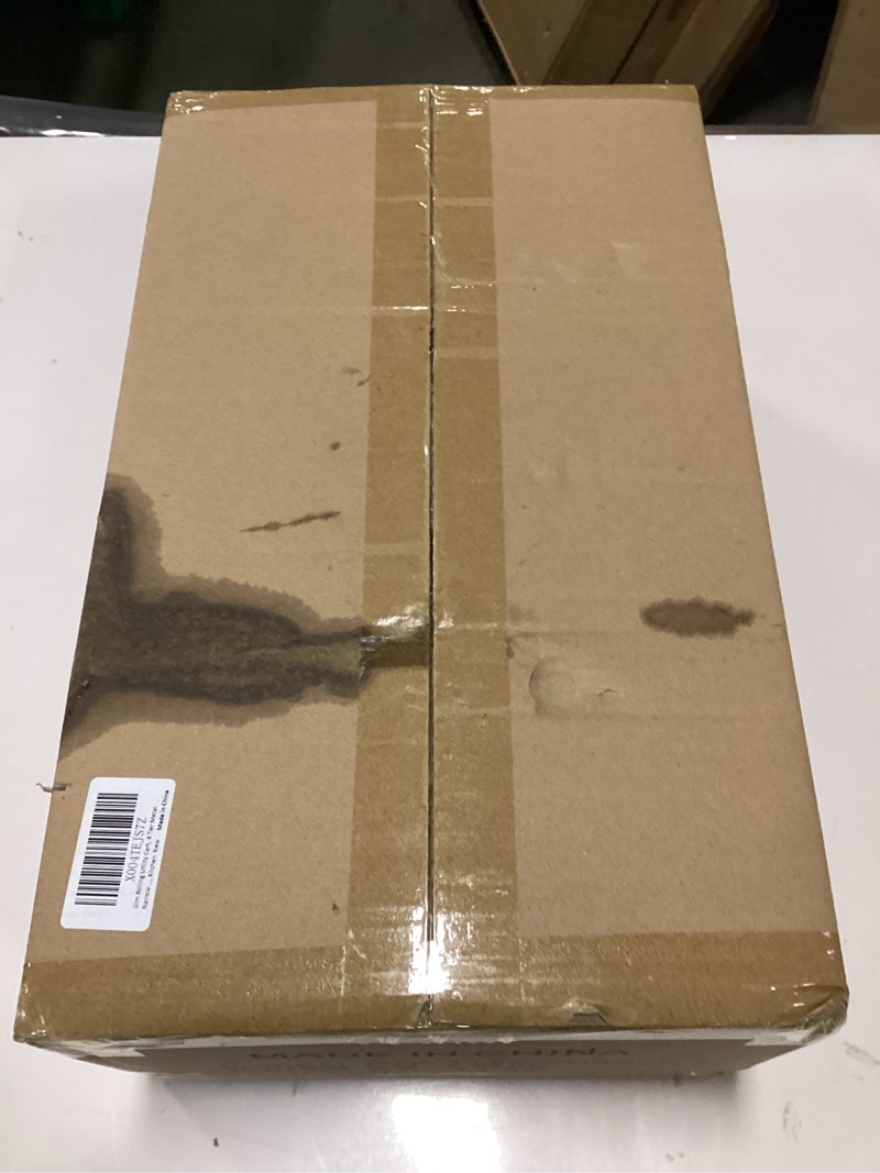 Condition photo showing New/Like New for Slim Storage Cart, 5 Tier Narrow Utility Cart with Metal Frame and Wooden Top, Rolling Storage Organizer Shelving Unit for Kitchen, Dining Room, Living Room,Home Office, Vintage