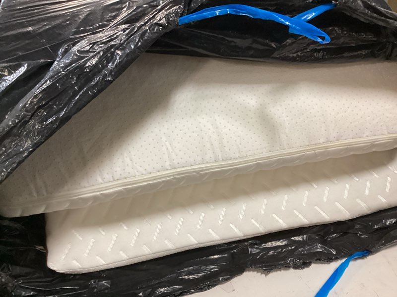 Condition photo showing Good Condition for wsofrlac orthopedic bed wedge pillow set 4pcs – memory foam pillows for sleeping, post surgery, back pain, sitting up in bed, acid reflux, snoring, leg & arm support, white brown white brown 4 piece set